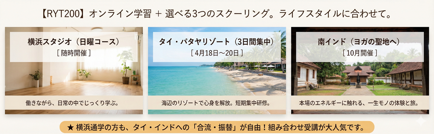 RYT200 横浜＆タイ＆南インド