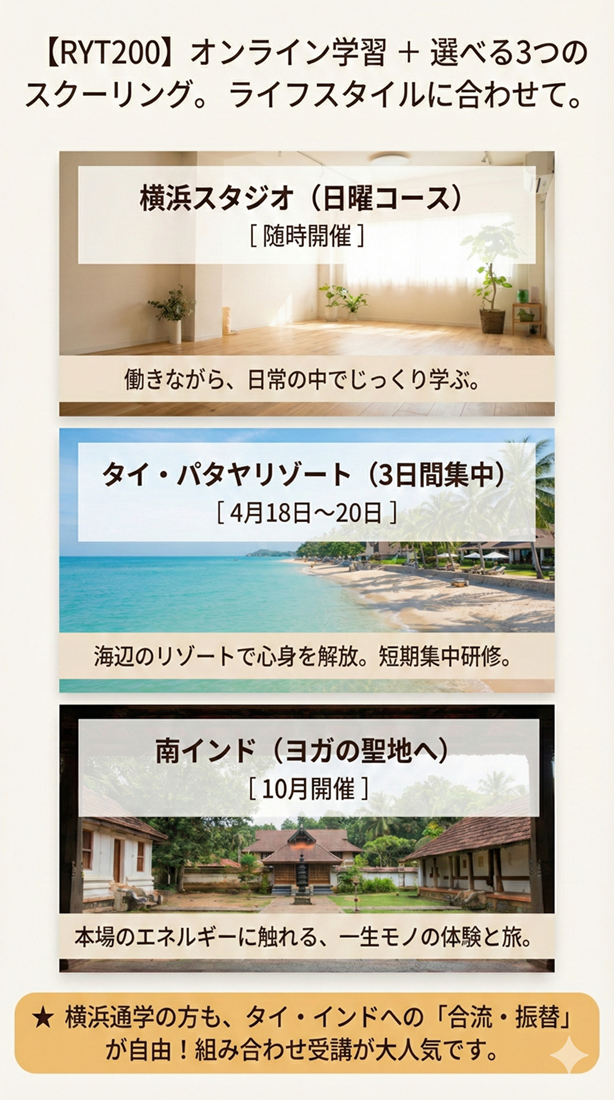 RYT200 横浜＆タイ＆南インド